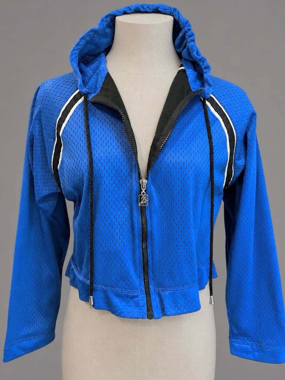 Vintage PEZZI Cropped Hoodie Layering Sweat Jacket *MINT CONDITION